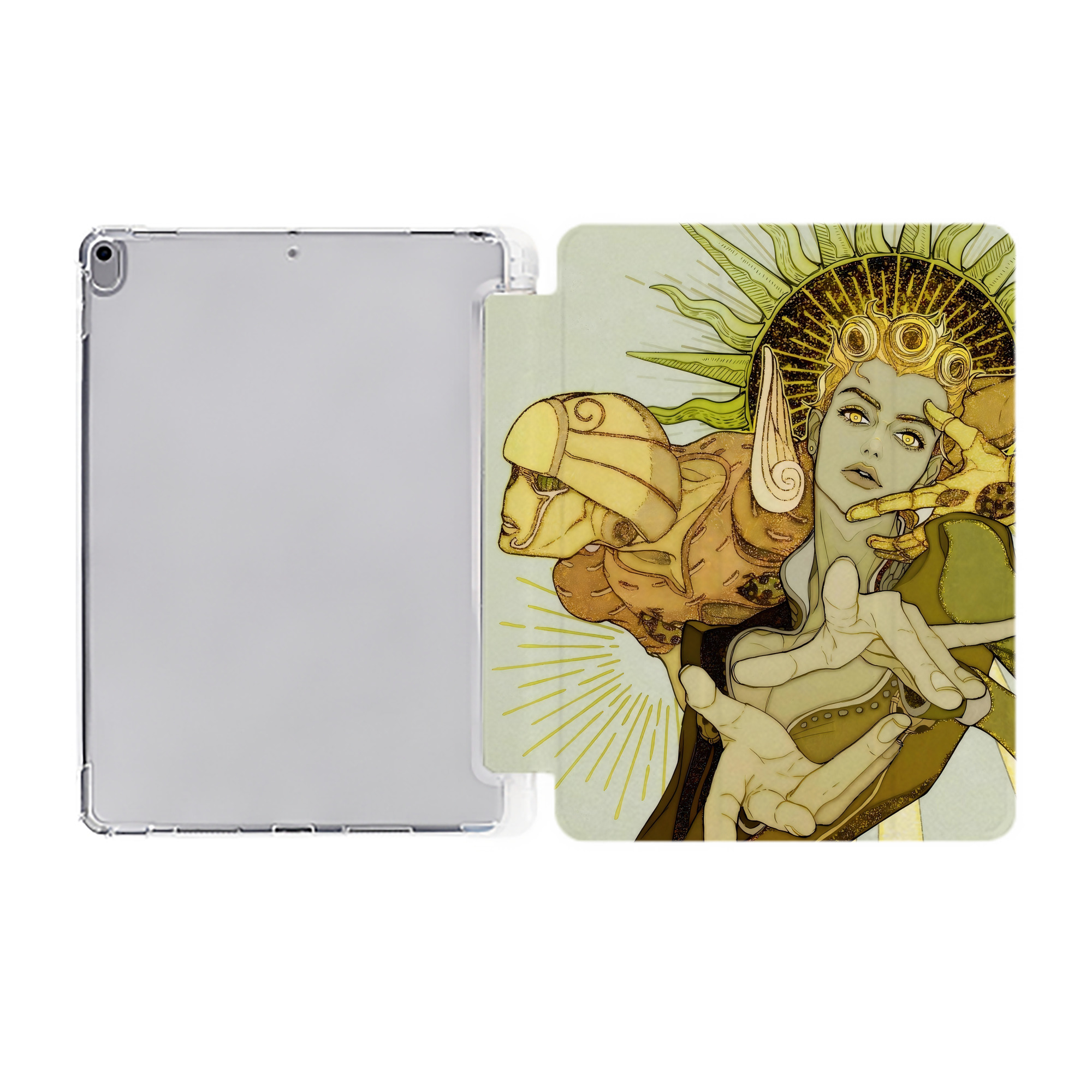 （画像用） ジョジョの奇妙な冒険 JoJo's Bizarre Adventure IPad ケース ペン収納付き 三つ折りスタンド PUレザー×シリコン 対応機種9.5/10.5/10.9インチ